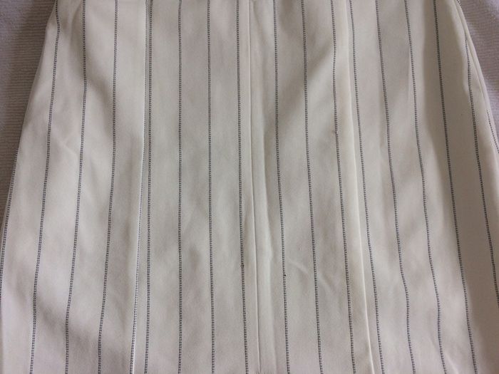 Robe tailleur chic blanche rayée 36 - photo numéro 4