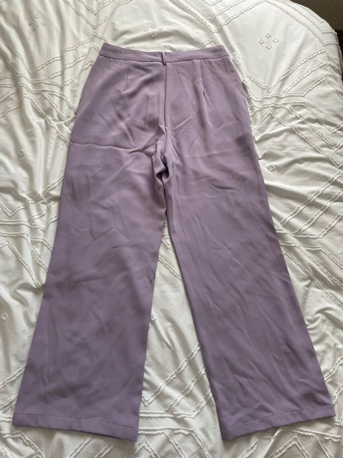pantalon fluide jambes larges violet - photo numéro 6