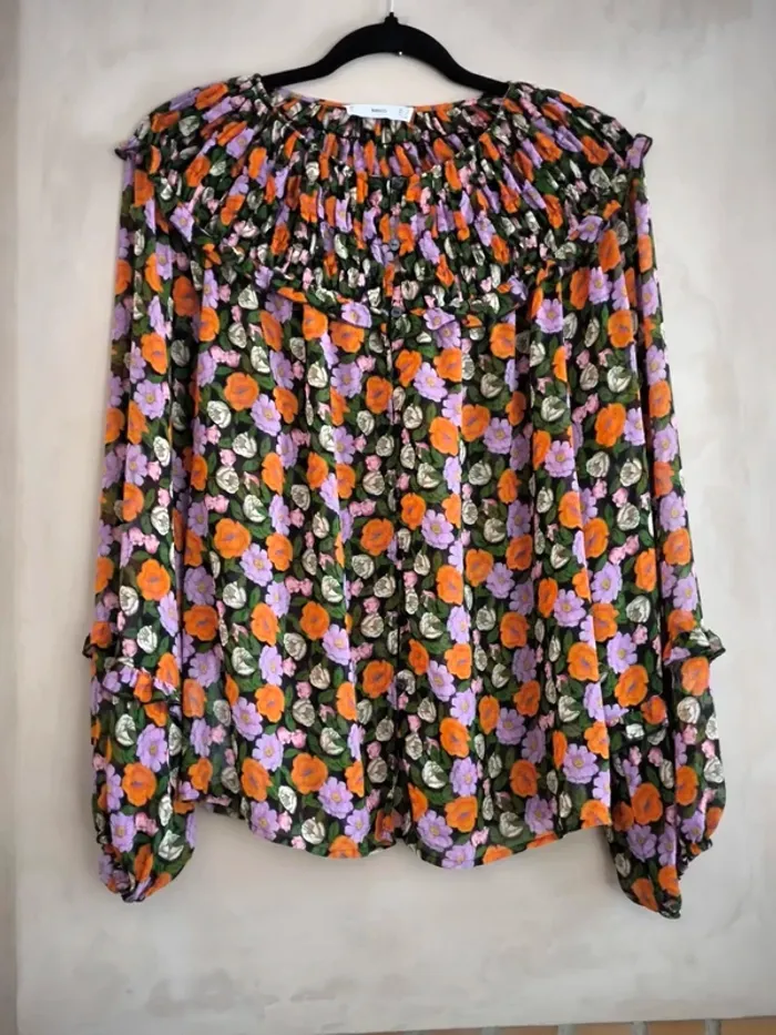 Blouse mousseline fleurie Mango 42