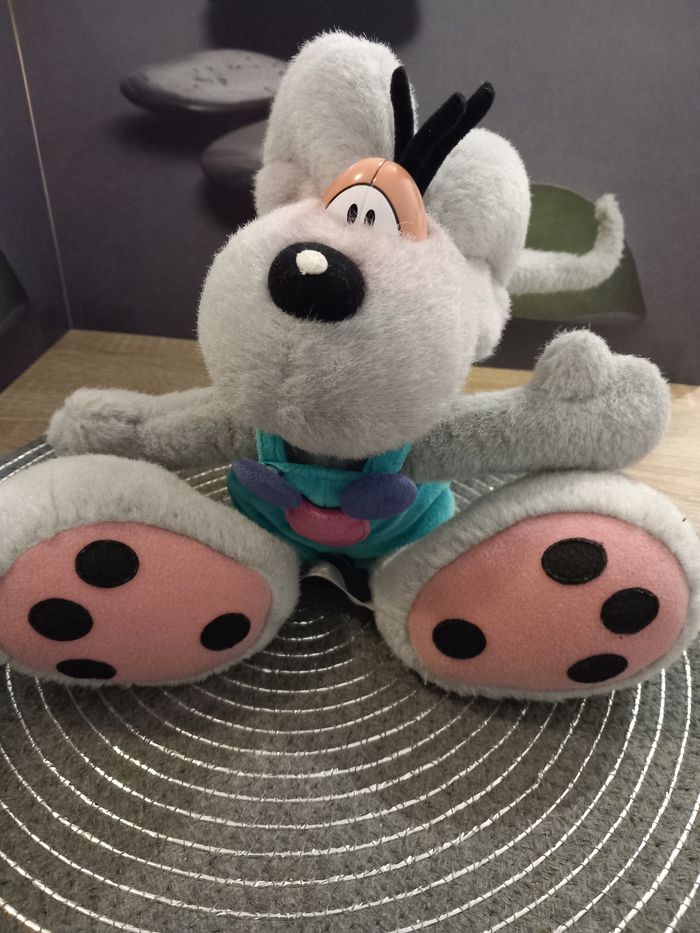 2 peluches diddl grise 32cm - photo numéro 9