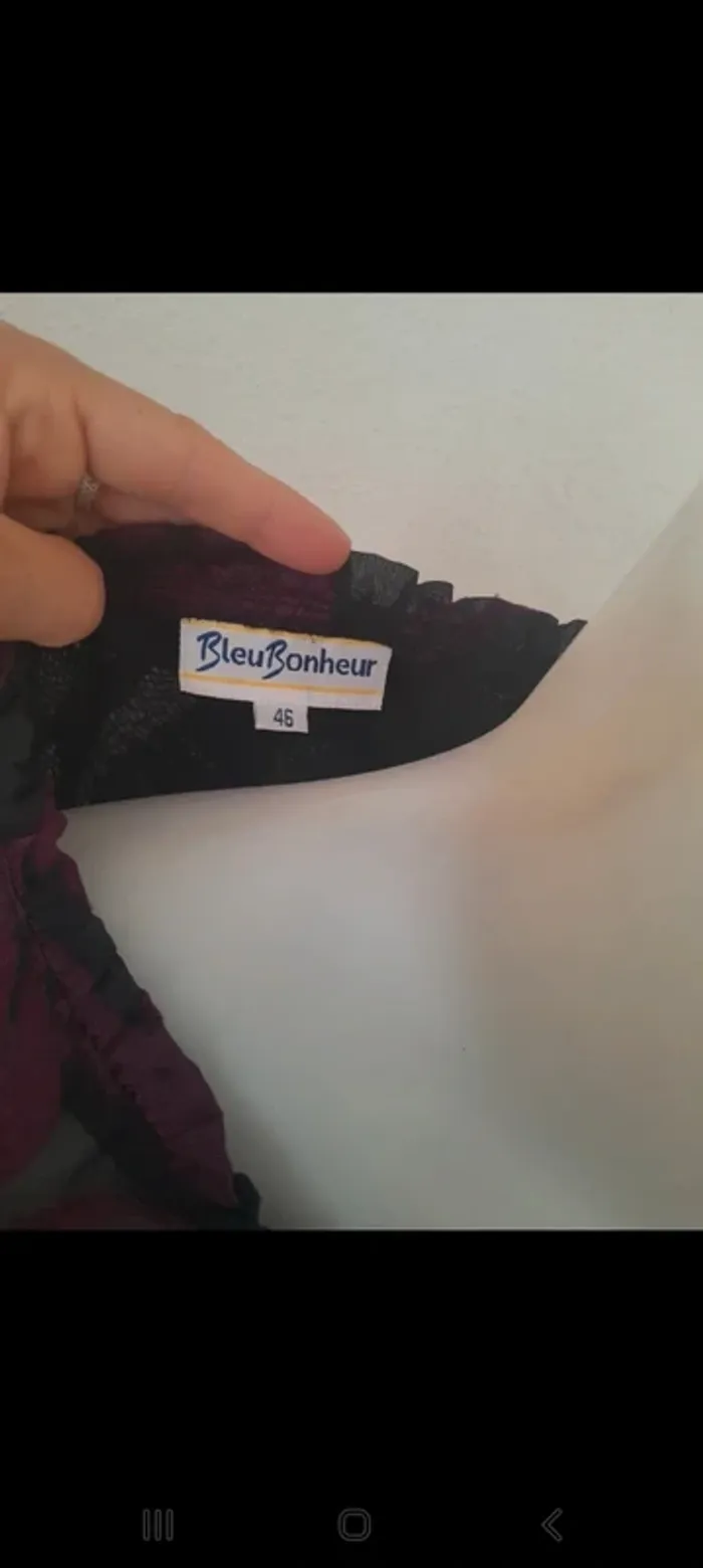 Blouse manches 💫Bleu Bonheur 💫Taille 46 - photo numéro 4