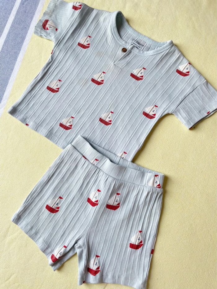 Ensemble motif bateau t-shirt + short primark