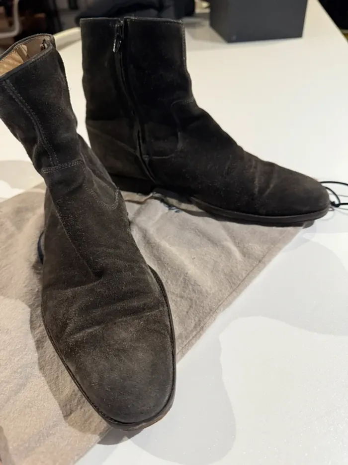 Boots Nubuc grise atelier voisin - photo numéro 10