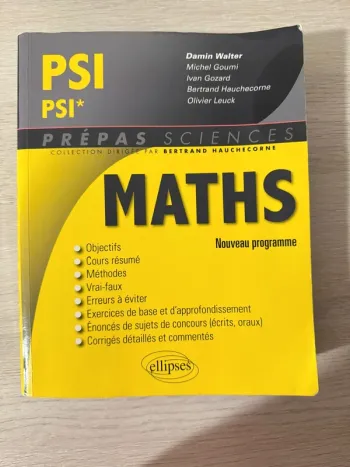 Livre de prepa cpge PSI : Maths