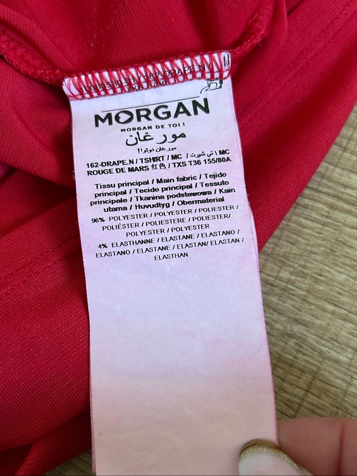Blouse rouge sans manches Morgan taille XS jamais portée - photo numéro 10