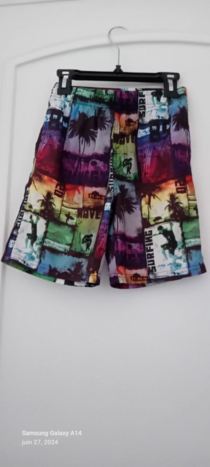 Bermuda de plage thème surf garçon 10 ans - photo numéro 2