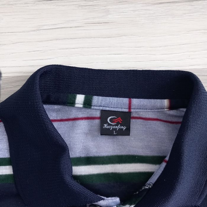 Polo rayé vintage homme taille L - photo numéro 2