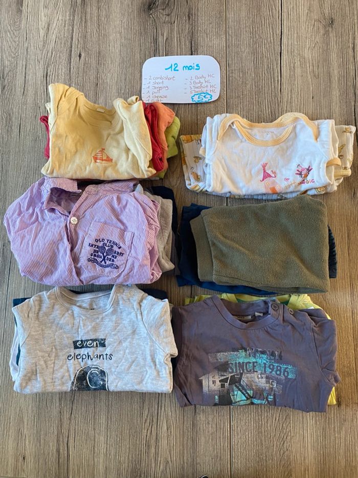 Lot vêtements 12 mois