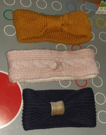 Lot de 3 bandeaux hiver fille