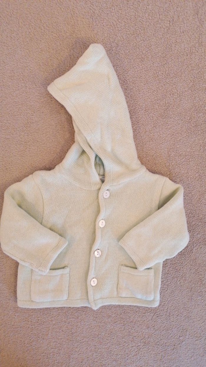 Gilet à capuche vert