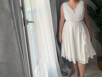 Robe de soirée pour mariage blanche taille L neuve avec étiquette