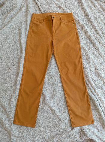 Pantalon jaune moutarde slim strass paillettes Armand Thierry Premium cute vintage old school