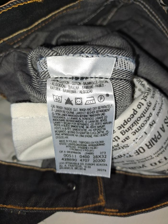 Jeans Levi's 511 28x32 neuf - photo numéro 5