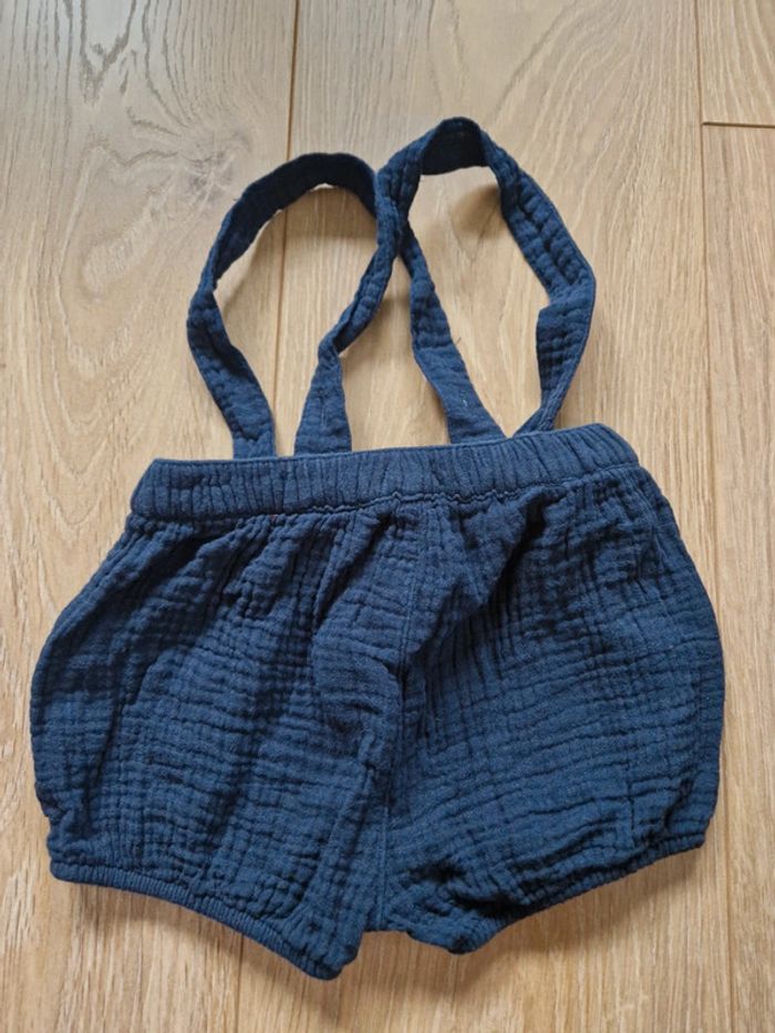 Short La redoute bleu marine bretelles 67 cm - photo numéro 3
