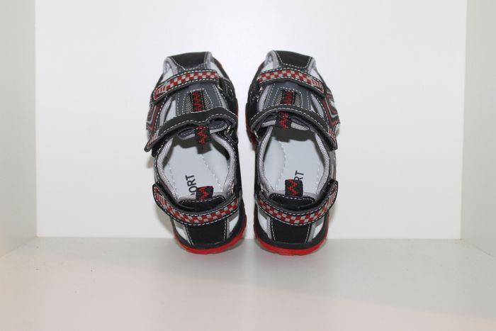 superbe sandales nus pieds noire et rouge 30 - photo numéro 4