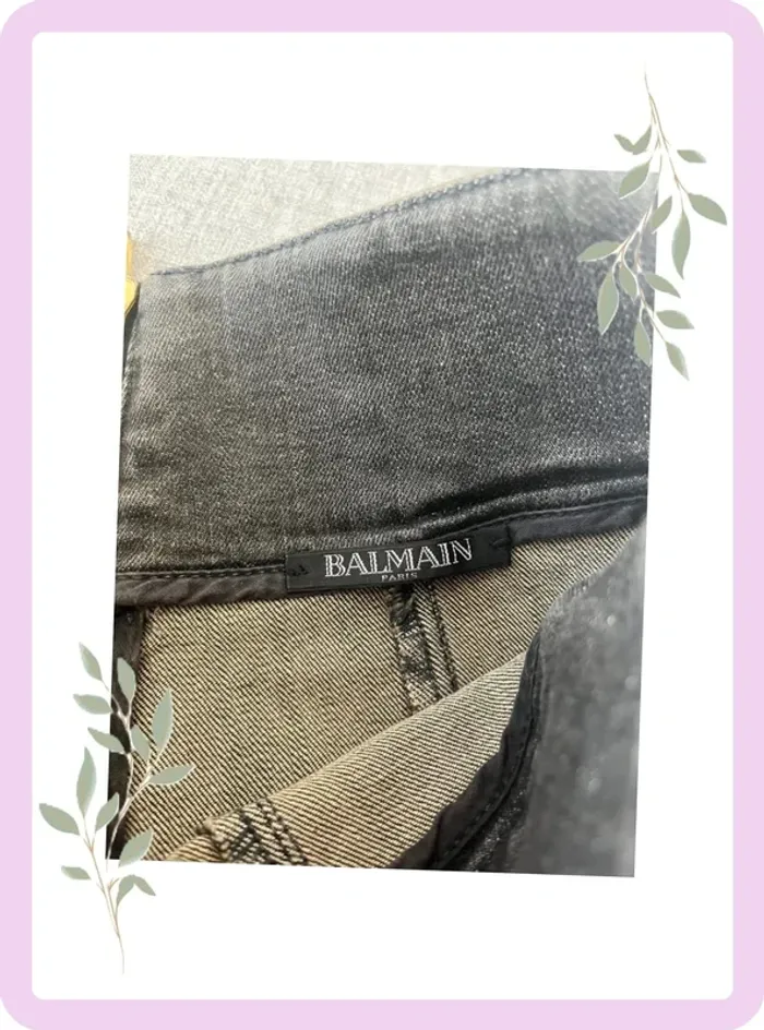 Jean Gris à Détails Tête de Lion – Balmain – Taille 40 🐾 - photo numéro 3