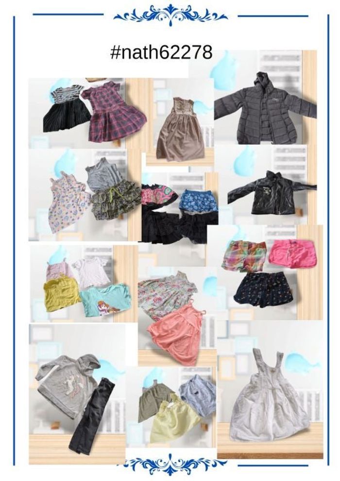 Lot de 30 vêtements filles 6 ans