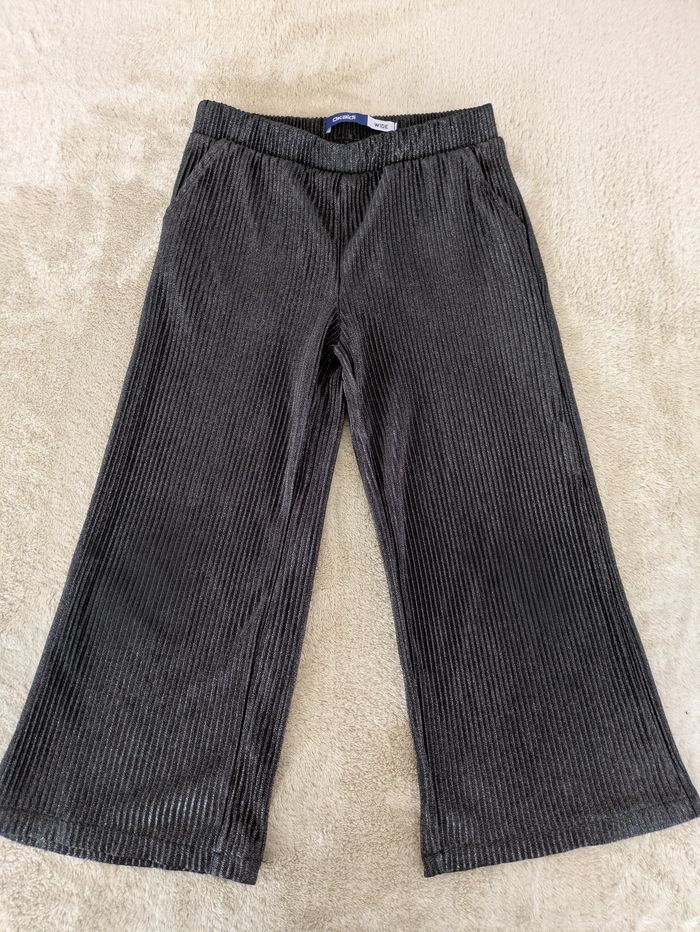 Pantalon Palazzo Plissé Métallisé