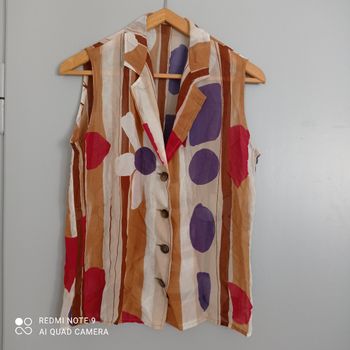 Débardeur blouse à motifs t38/40