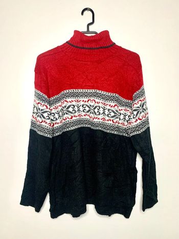 Pull à col roulé vintage made in usa motherhood style funky ethnic