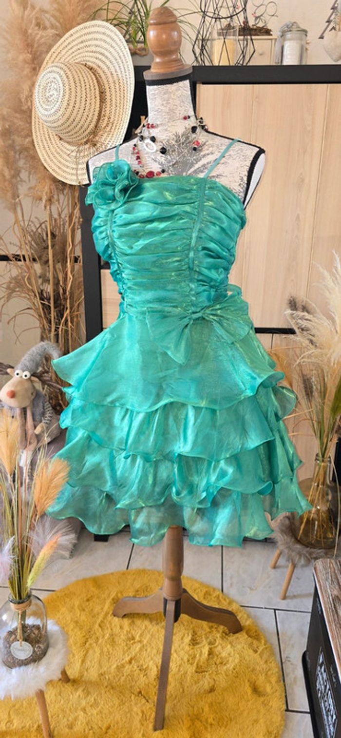 Superbe robe en voile de tulle organza neuve - photo numéro 9