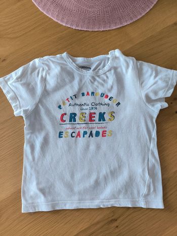 T-shirt mc blanc garçon creeks 3 ans