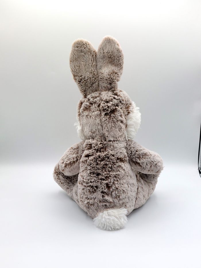 Grande peluche doudou lapin marron chiné blanc Simba toys Nicotoy beige 38 cm - photo numéro 4