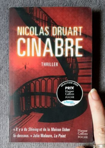 Roman Thriller psychologique, format poche "Cinabre" / N. Druart aux Éd. HarperCollins
