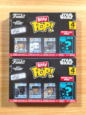 Lot 2 Boîtes Funko Bitty Pop! Star Wars - 8 Figurines (Darth Vader, Leia...)