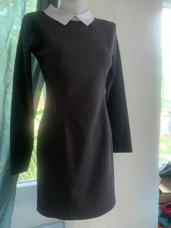 Robe avec col blanc Cosmos taille L manches longues neuve - photo numéro 3