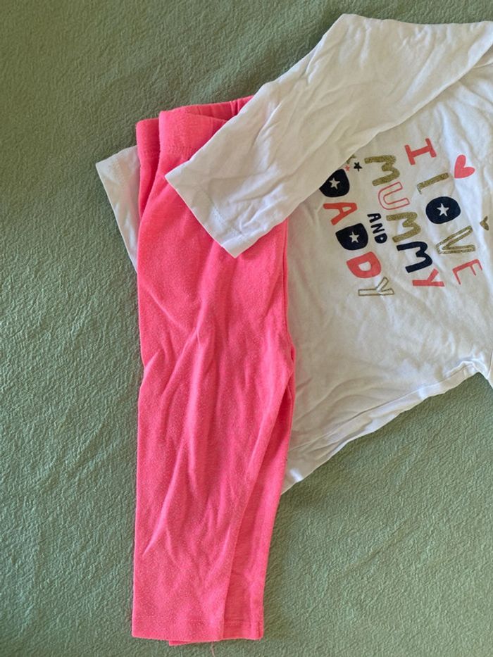 Ensemble t-shirt legging taille 12 mois - photo numéro 3