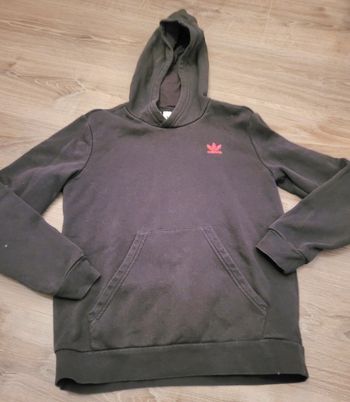 Pull à capuche noir Adidas 11-12 ans