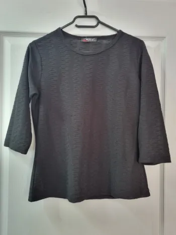 T-shirt Noir A Manches 3/4, Eliz Collection