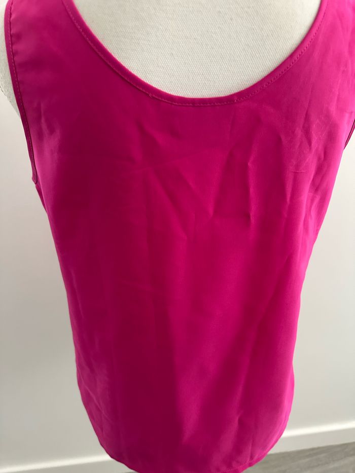 Débardeur broderies rose fuchsia Gérard Pasquier Vintage T40 L - photo numéro 7