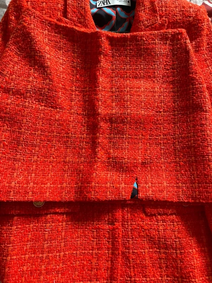 Ensemble tailleur jupe Zara tweed taille S - photo numéro 14