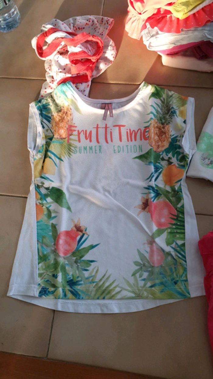 Tee shirt et short avec lien et elastique a.la taille 3 ans - photo numéro 3