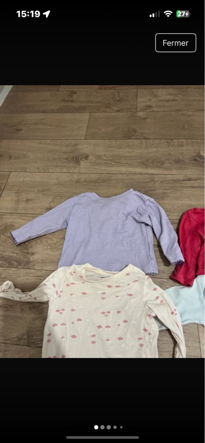 Lots de t-shirt manches longues plus pull - photo numéro 3