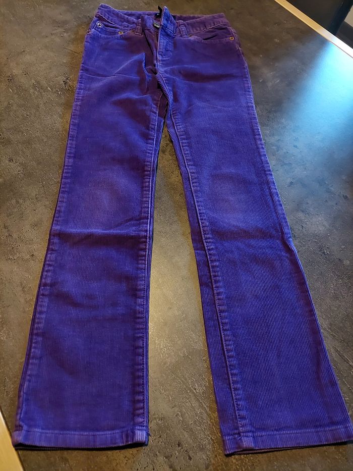 Pantalon velours violet 7 ans Ralph Lauren - photo numéro 2