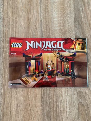 Notice livret Lego Ninjago 70651 Temple Masters of Spinjintzu