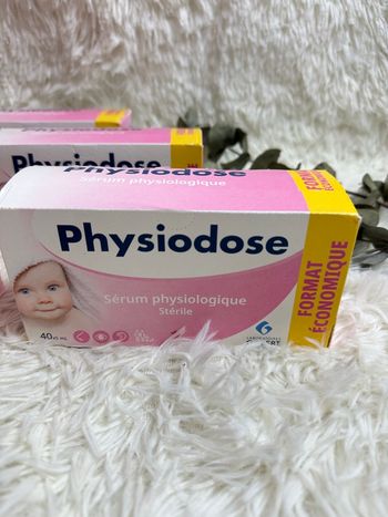 Lot de 6 boîtes de sérum physiologique Physiodose