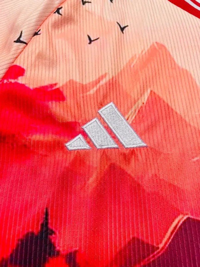 Maillot concept foot Japon rouge paysage taille M - photo numéro 5