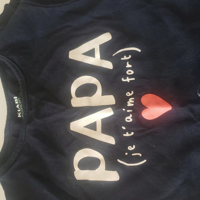 🌴 Ensemble jean et t-shirt j'aime papa taille 9 mois fille - photo numéro 4