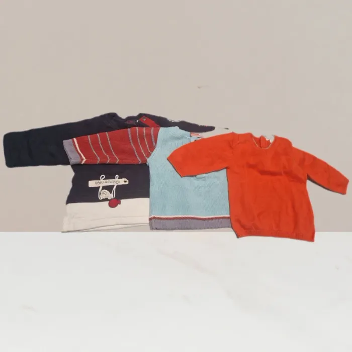 Lot de 6 pulls tailles 6 mois - photo numéro 2