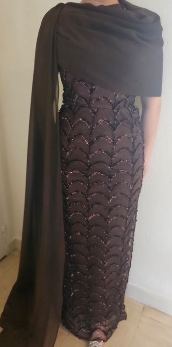 Robe soirée marron 