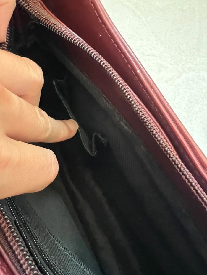 Sac à main burgundy similicuir vegan style y2k coquette - photo numéro 13