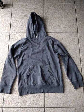 Sweat à capuche gris 14 ans