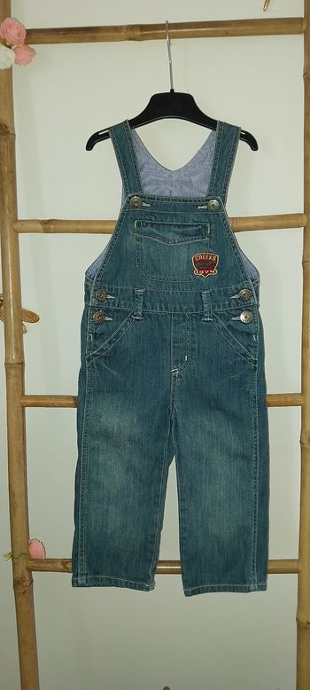Salopette en jean By Creeks excellent état 24 mois / 2 ans