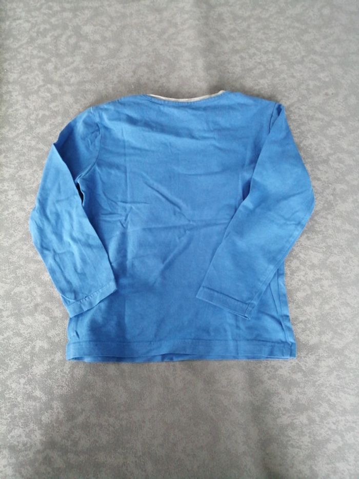 T shirt manche longue bleu - photo numéro 3