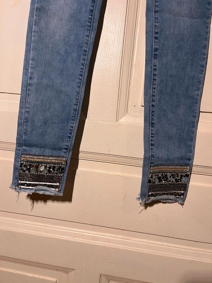 Jeans laulia femme taille 34 perles - photo numéro 2