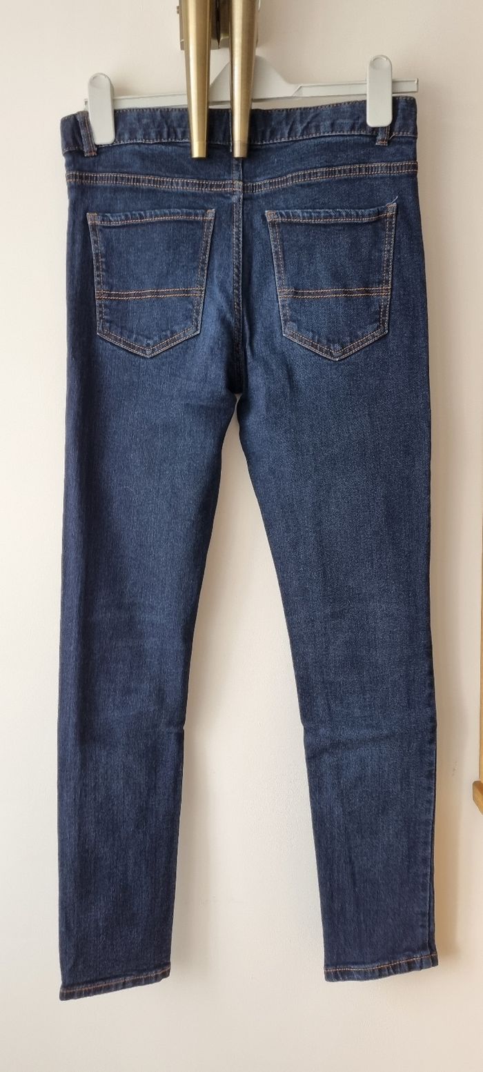 Jean skinny fit taille S ado Kiabi bleu marine - photo numéro 6